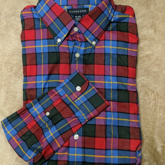 Lands End 16-35 Tailored Fit Oxford - Picture 1 of 4